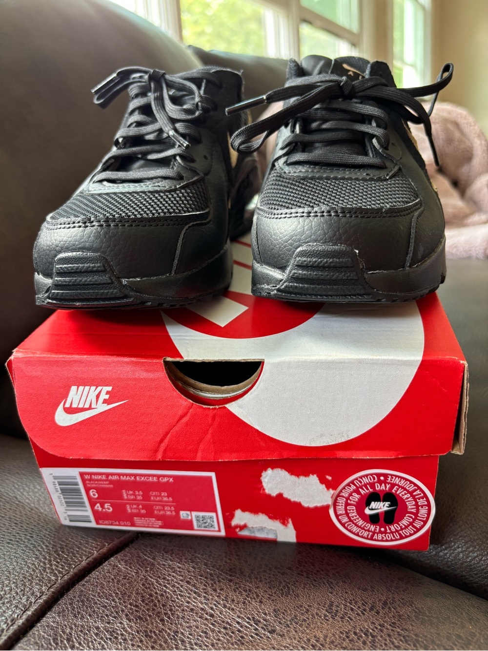 Nike Air Max Excee Sneakers GPX US Women Size 6 UK Womens 4 Black Leopard Print - Picture 5 of 8